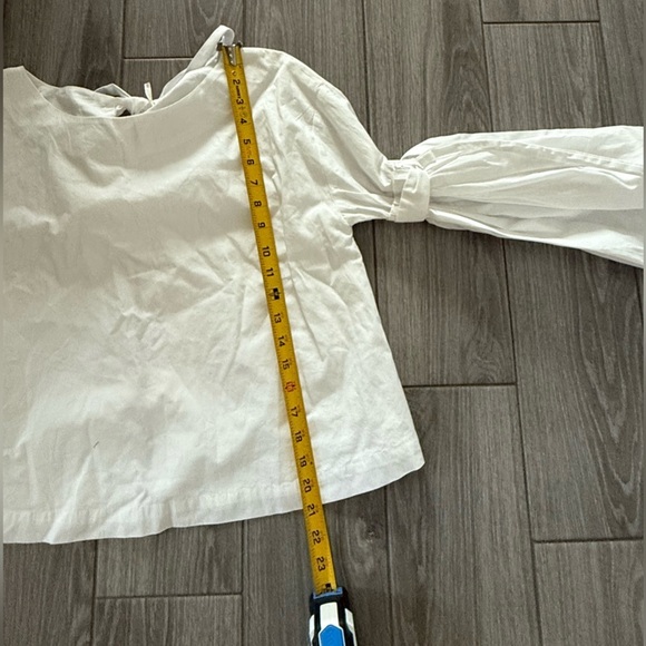 Free People|So obviously yours top, in crisp white•••Bell sleeves,bow details - Picture 14 of 16